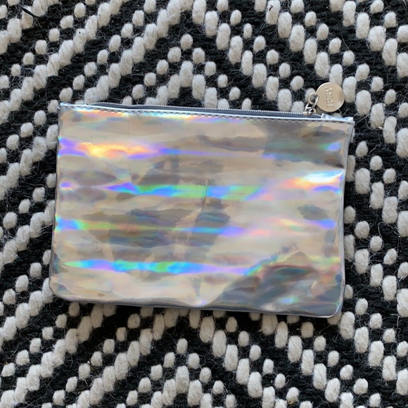 Silver Holographic Pouch with Zipper - Picture 4 of 4